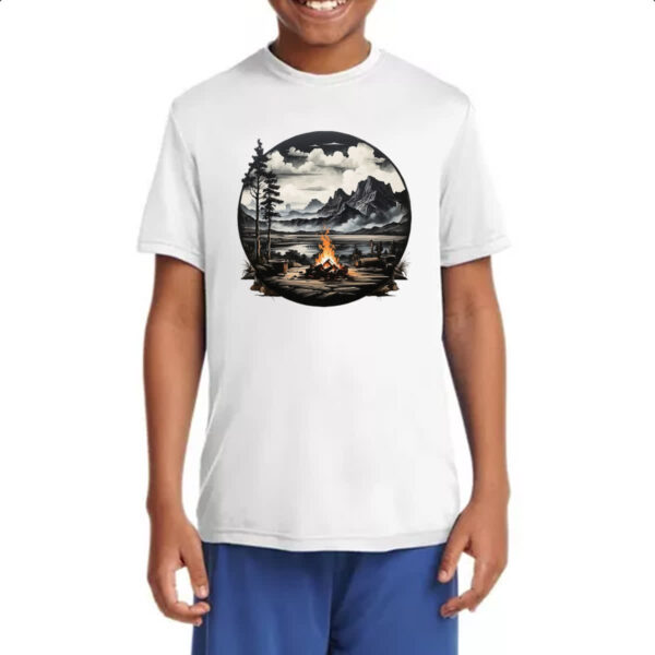 Camiseta Infanto Juvenil Acampamento fogueira - Imagem 4