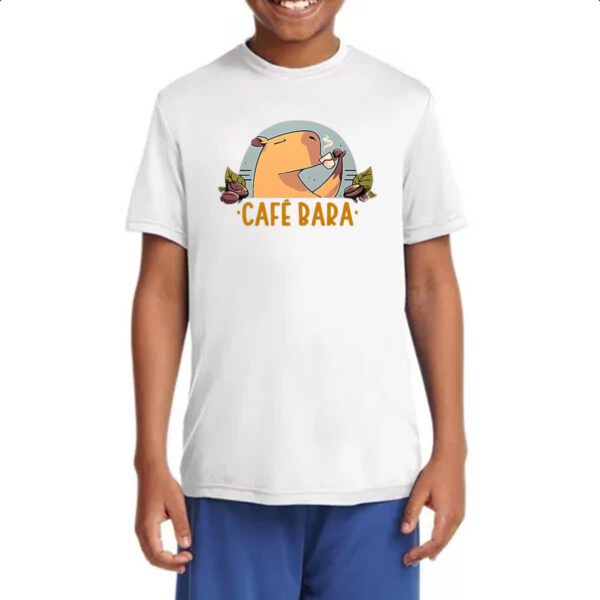 Camiseta Infanto Juvenil Cafe bara capivara - Imagem 4