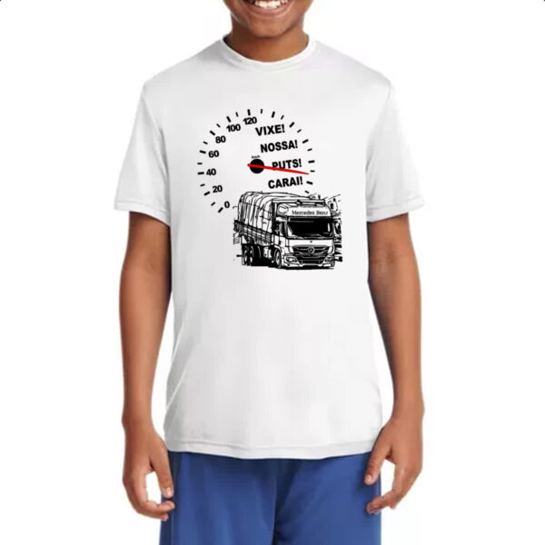 Camiseta Infanto Juvenil Caminhao velocimetro - Imagem 4