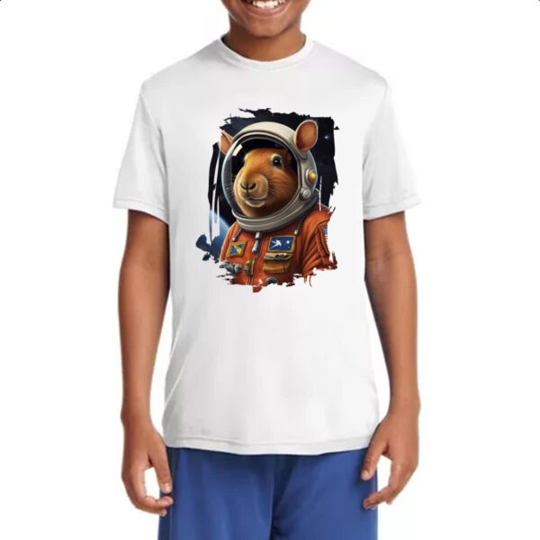 Camiseta Infanto Juvenil Capivara astronauta - Imagem 4