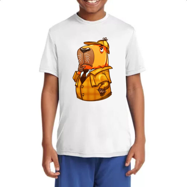 Camiseta Infanto Juvenil Capivara Holmes - Imagem 4