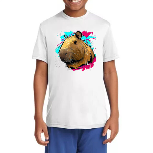 Camiseta Infanto Juvenil Capivara grafite - Imagem 4