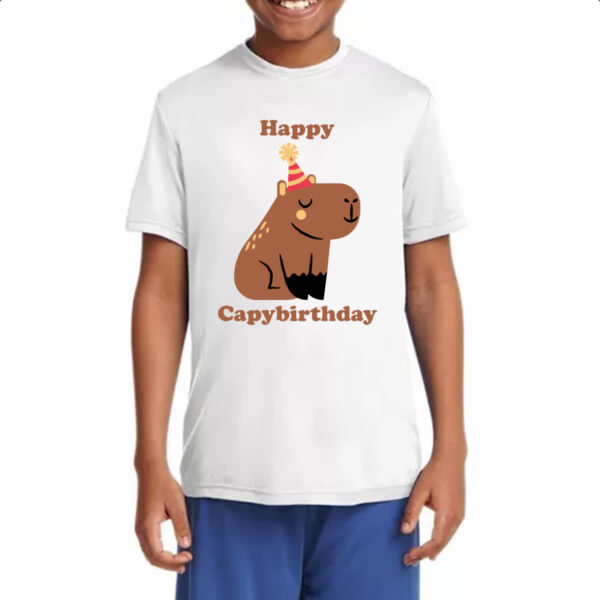 Camiseta Infanto Juvenil Capivara happy capybirthday - Imagem 4