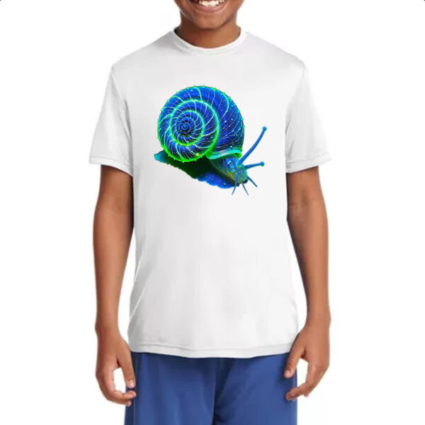 Camiseta Infanto Juvenil Caramujo blue florescente - Imagem 4