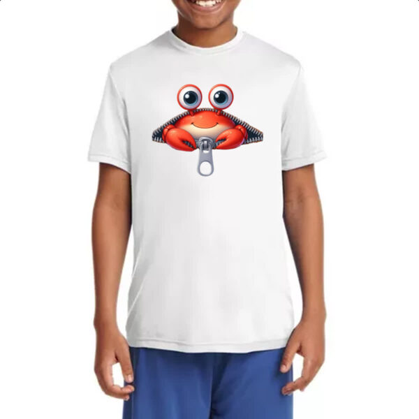 Camiseta Infanto Juvenil Caranguejo no ziper - Imagem 4