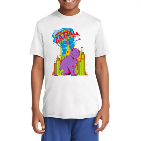 Camiseta Infanto Juvenil Catzilla o gato Godzilla - Imagem 4