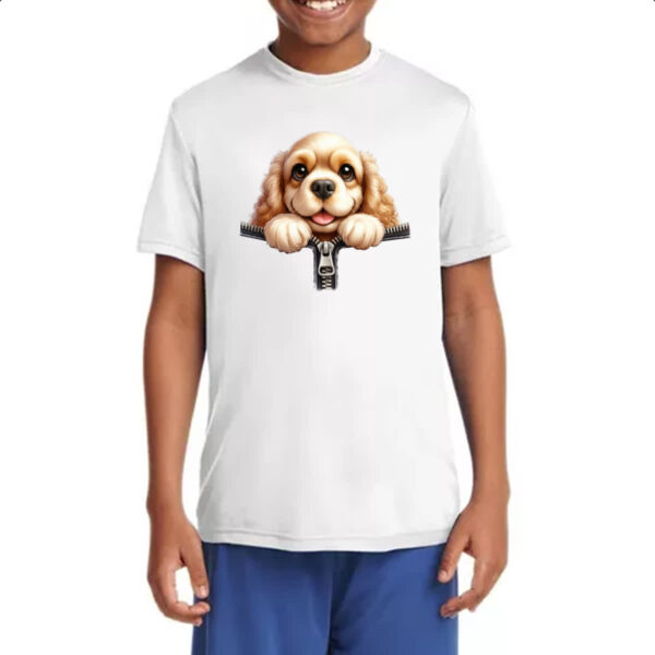 Camiseta Infanto Juvenil Cavalier King Charles Spaniel no Ziper - Imagem 4