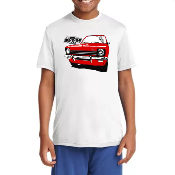 Camiseta Infanto Juvenil Chevette vermelho primeira geracao pintura - Imagem 4
