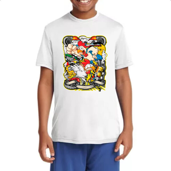 Camiseta Infanto Juvenil Chicken turbo - Imagem 4