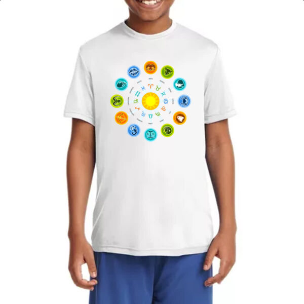 Camiseta Infanto Juvenil Circulo do Zodiaco Signos - Imagem 4