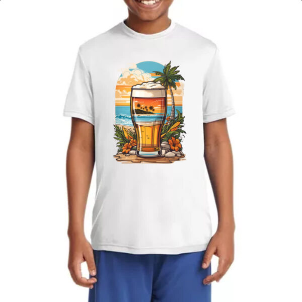 Camiseta Infanto Juvenil Copo de Cerveja Sunset - Imagem 4