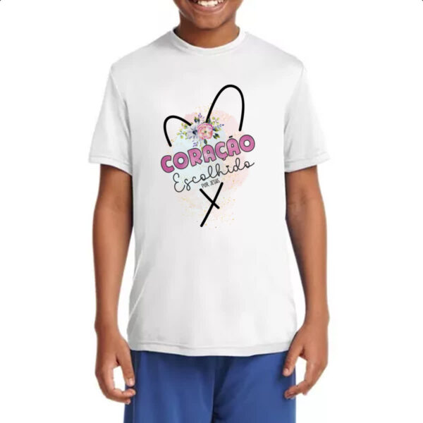 Camiseta Infanto Juvenil Coracao escolhido por Jesus - Imagem 4