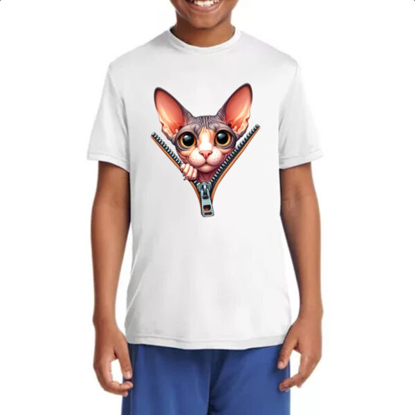 Camiseta Infanto Juvenil Cornish Rex no ziper - Imagem 4