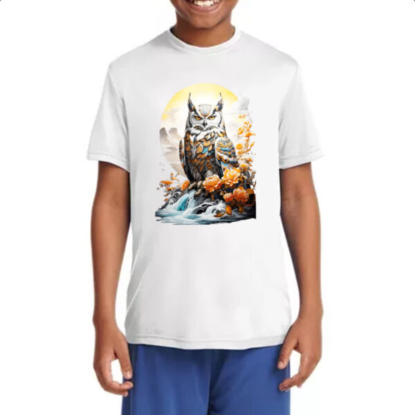 Camiseta Infanto Juvenil Coruja do Gelo Sunset - Imagem 4