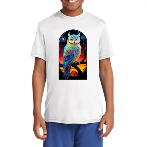 Camiseta Infanto Juvenil Coruja mistica de cristal - Imagem 4