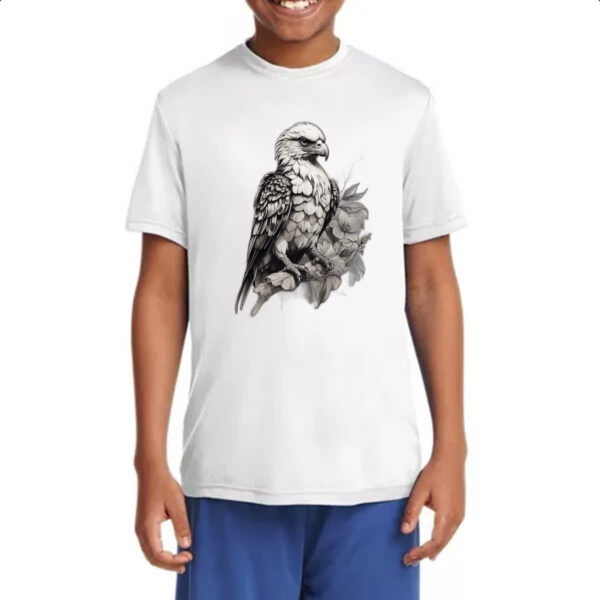 Camiseta Infanto Juvenil Aguia Monocromatica Tatoo - Imagem 4
