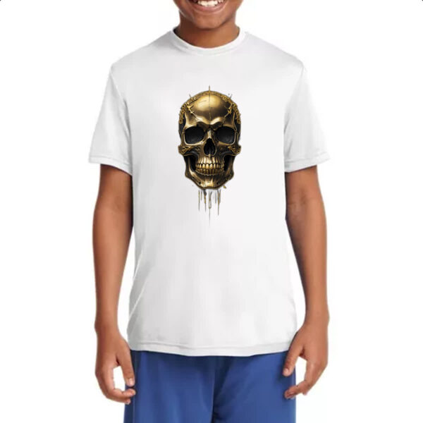 Camiseta Infanto Juvenil Cranio de ouro - Imagem 4