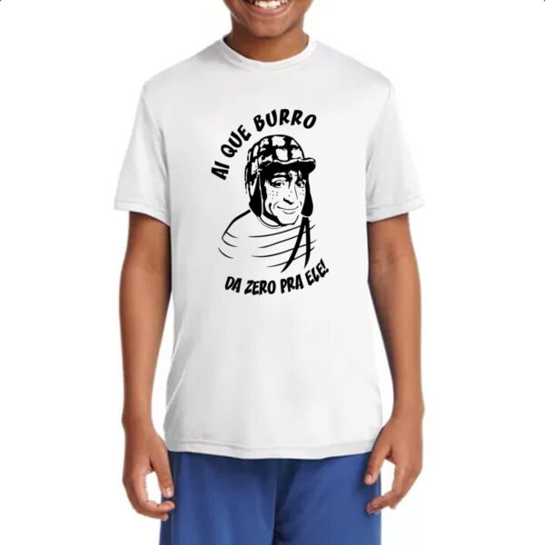 Camiseta Infanto Juvenil Ai que burro da zero pra ele - Imagem 4