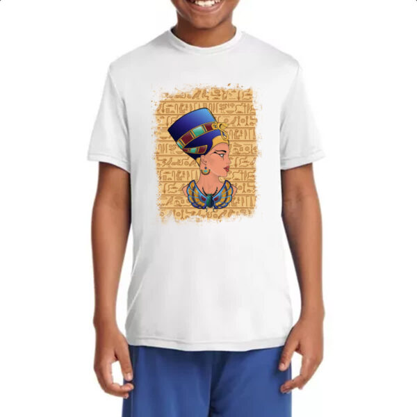 Camiseta Infanto Juvenil Deusa Nefertiti Ilustracao - Imagem 4