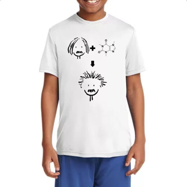 Camiseta Infanto Juvenil Albert Einstein Cafeina - Imagem 4
