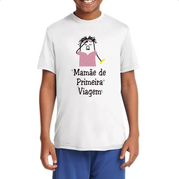 Camiseta Infanto Juvenil Dia das maes Flork primeira viagem - Imagem 4
