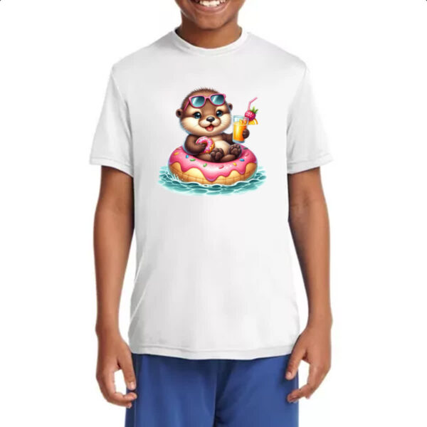 Camiseta Infanto Juvenil Doninha na boia - Imagem 4