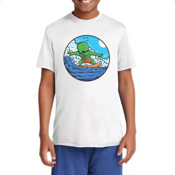 Camiseta Infanto Juvenil Alien Surfista - Imagem 4