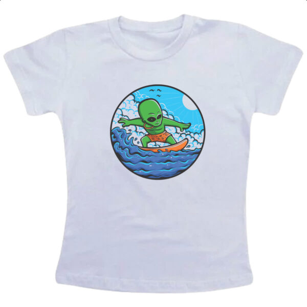 Camiseta Infanto Juvenil Alien Surfista