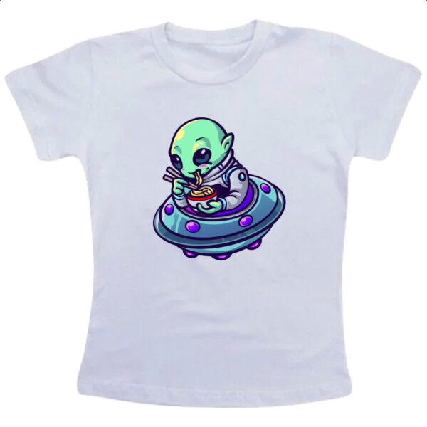 Camiseta Infanto Juvenil Alien lamen disco voador