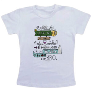 Camiseta Infanto Juvenil Efeitos de bebidas