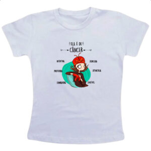 Camiseta Infanto Juvenil Ela e de Cancer