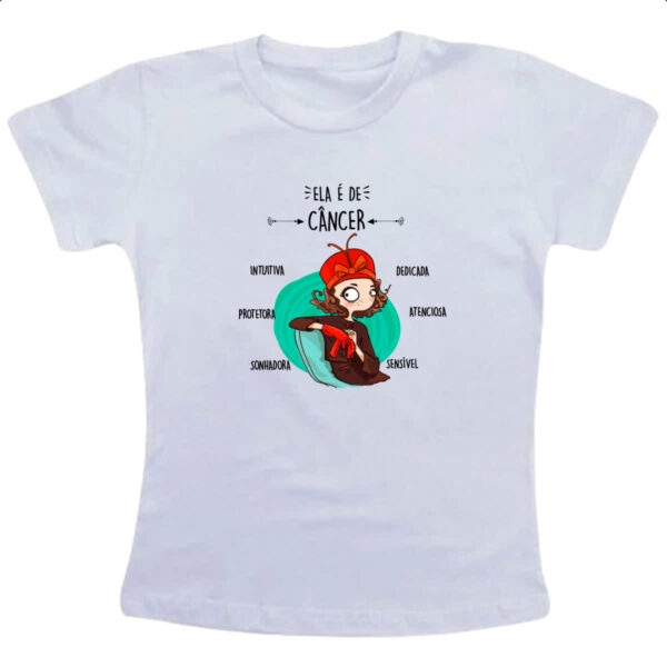 Camiseta Infanto Juvenil Ela e de Cancer