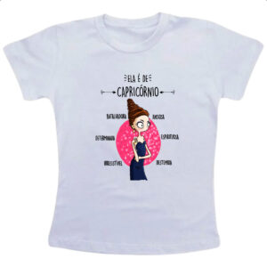 Camiseta Infanto Juvenil Ela e de Capricornio