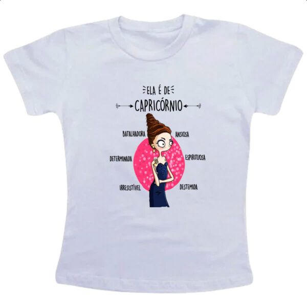Camiseta Infanto Juvenil Ela e de Capricornio