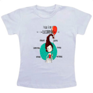 Camiseta Infanto Juvenil Ela e de Escorpiao