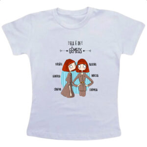 Camiseta Infanto Juvenil Ela e de Gemeos