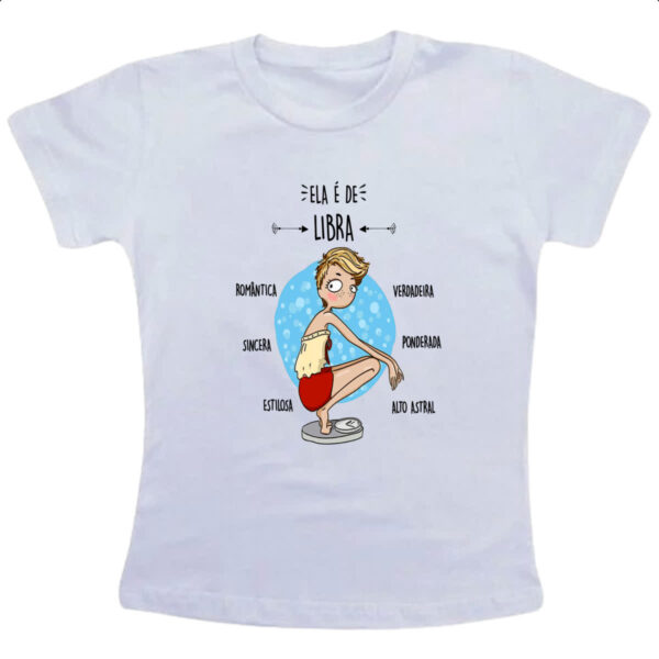 Camiseta Infanto Juvenil Ela e de Libra