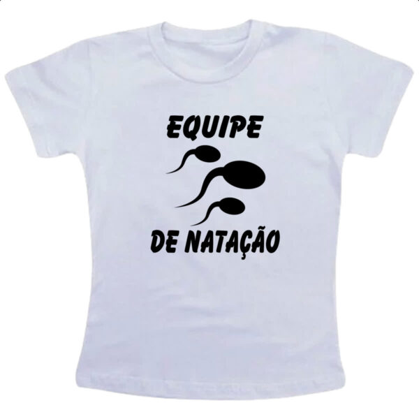 Camiseta Infanto Juvenil Equipe de natacao espermatozoides