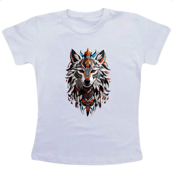 Camiseta Infanto Juvenil Espirito lobo tribal