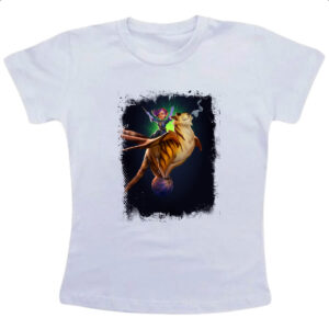 Camiseta Infanto Juvenil Empires and Puzzles Heroi Eiora e Fluffy