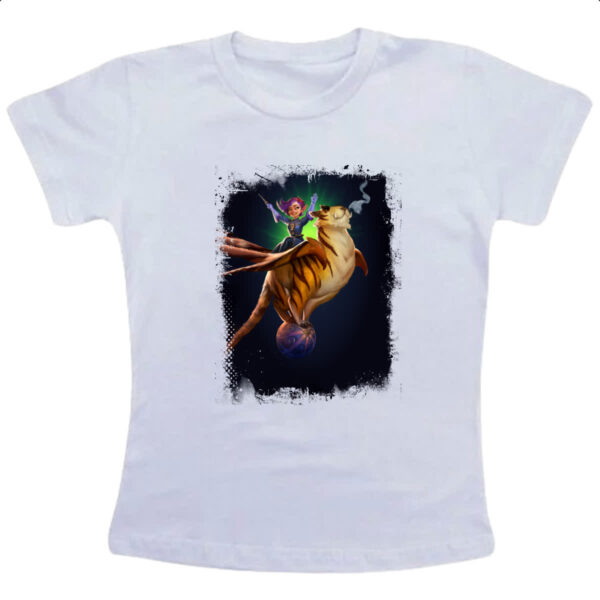 Camiseta Infanto Juvenil Empires and Puzzles Heroi Eiora e Fluffy