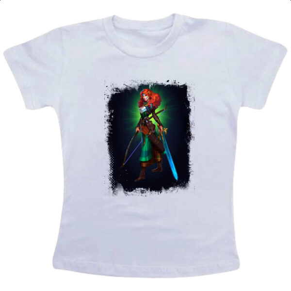 Camiseta Infanto Juvenil Empires and Puzzles Heroi Evelyn
