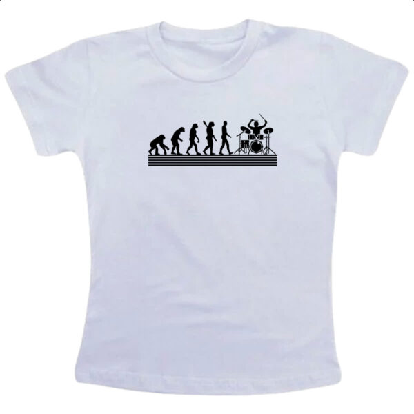 Camiseta Infanto Juvenil Evolucao baterista