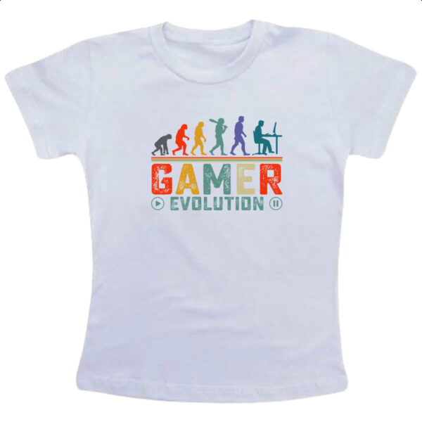 Camiseta Infanto Juvenil Evolucao gamer