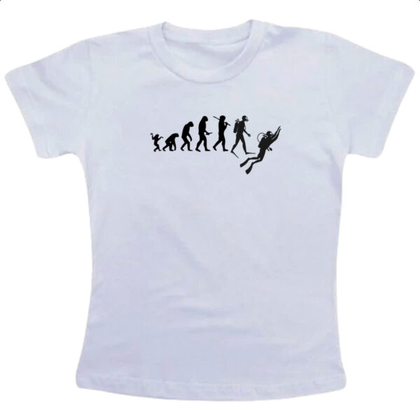 Camiseta Infanto Juvenil Evolucao mergulhador