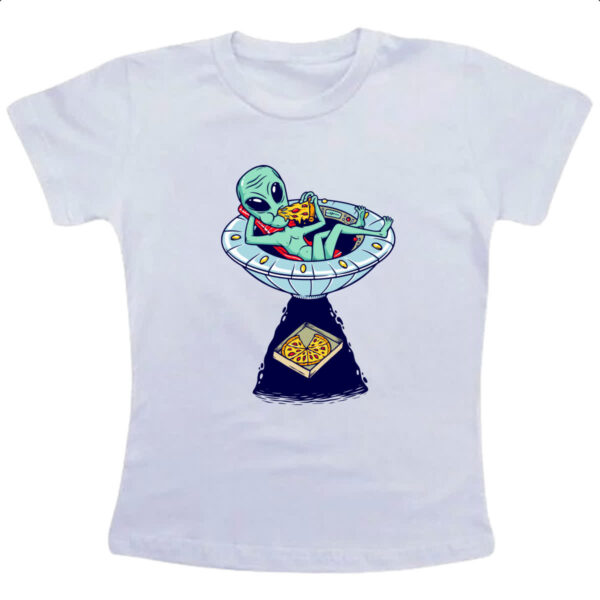 Camiseta Infanto Juvenil ET roubando pizza