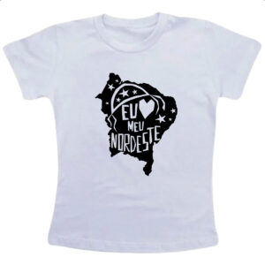 Camiseta Infanto Juvenil Eu amo meu nordeste