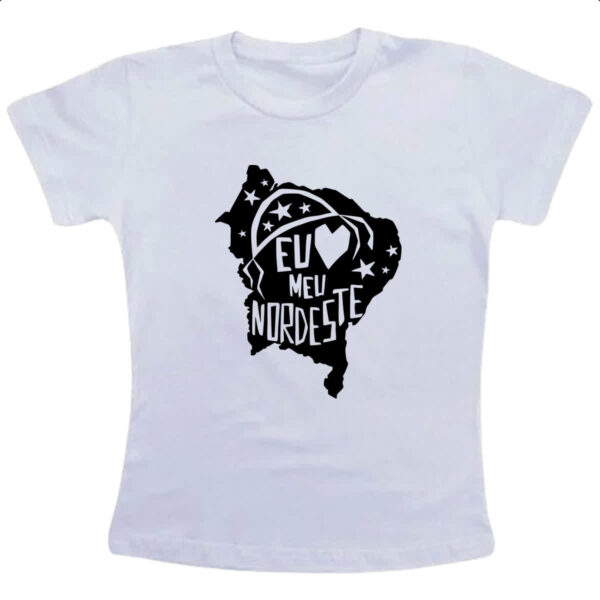 Camiseta Infanto Juvenil Eu amo meu nordeste