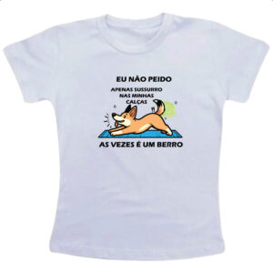 Camiseta Infanto Juvenil Eu nao peido cachorro
