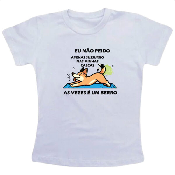 Camiseta Infanto Juvenil Eu nao peido cachorro
